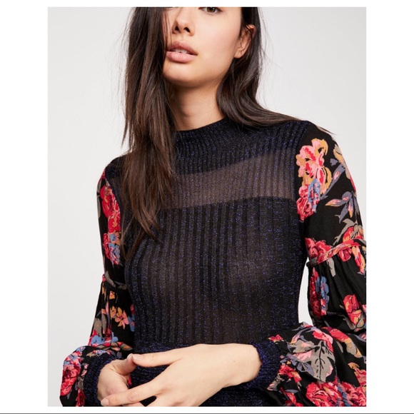 FREE PEOPLE METALLIC SWEATER DRESS - Picture 2 of 5